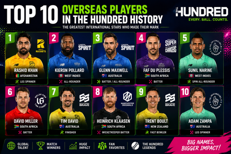 Top 10 Overseas Players in the hundred History
